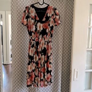 Kate and Lily floral dress coral pink